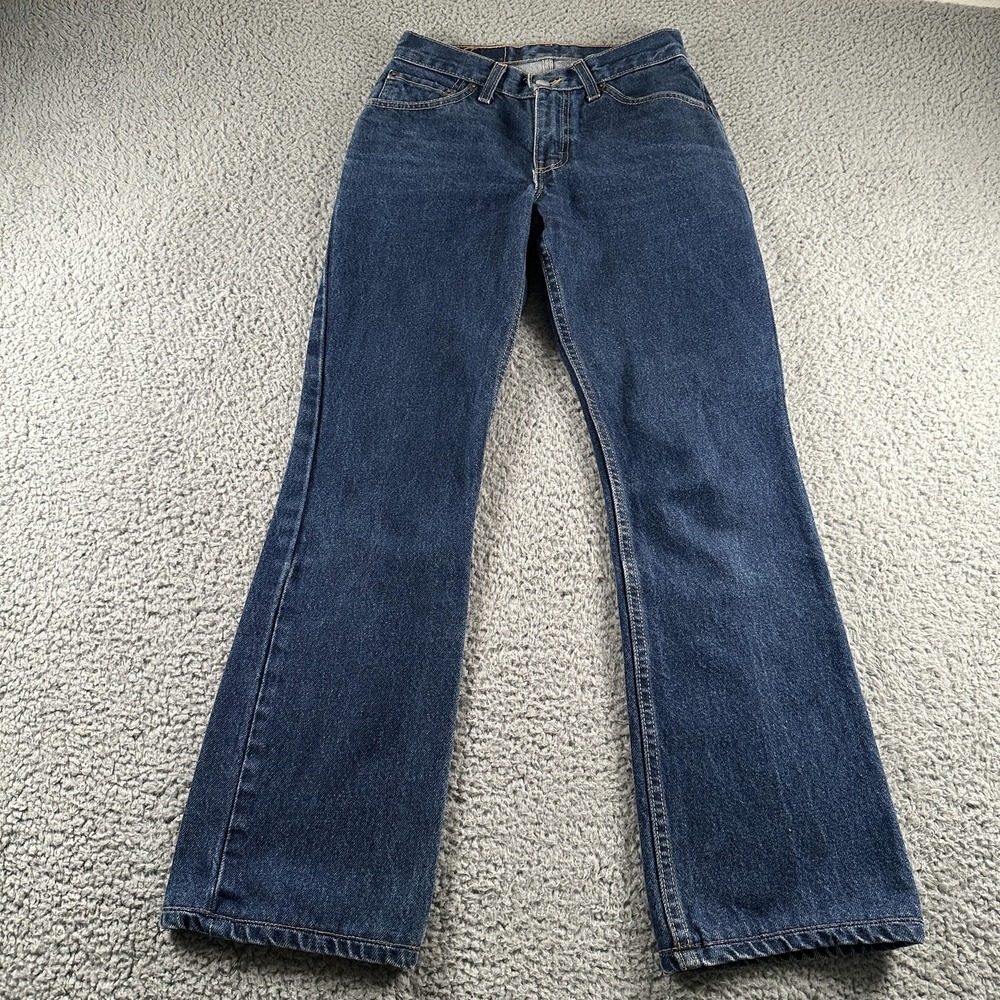 Vintage Levis 517 Bootcut Jeans Juniors 3(25) Slim Fit Medium Wash USA Denim 90s